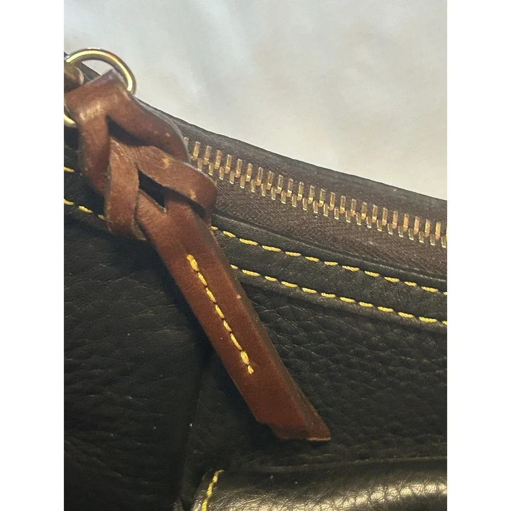 Dooney & Bourke Samba Satchel J8400932 Black & Brown Leather - Red Lining